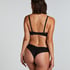 V-shaped Brazilian knickers mesh, Black