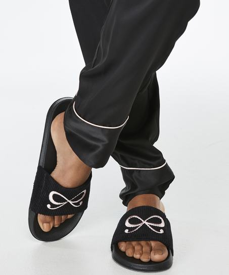 Bow Flip-Flops, Black