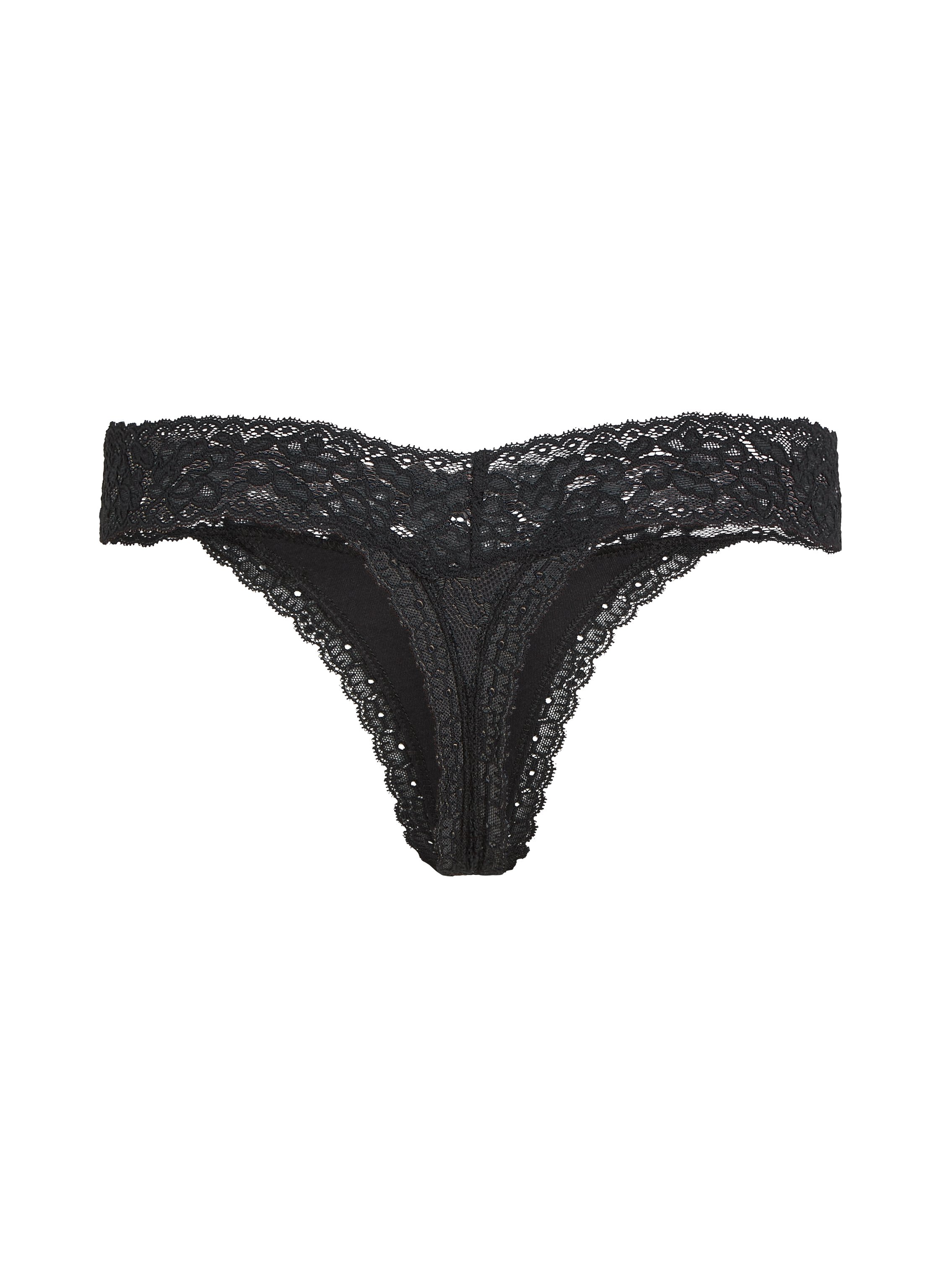 Madison Extra Low Thong, Black, main