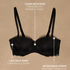 Angie Padded Strapless Underwired Bra, Black