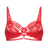 Iggy Half-Padded Underwired Longline Bra, Red