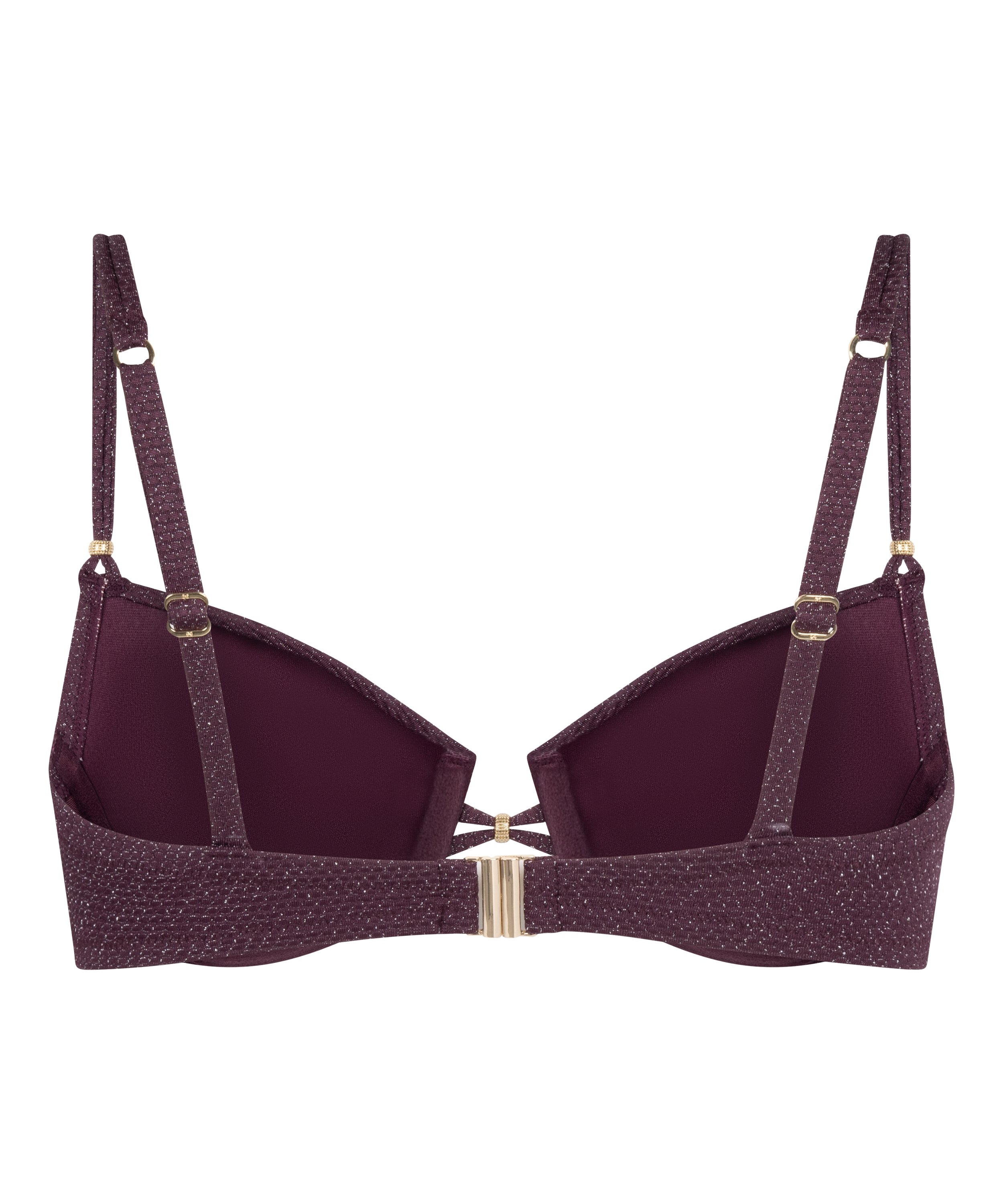 Panama Padded Underwired Bikini Top, Purple, main