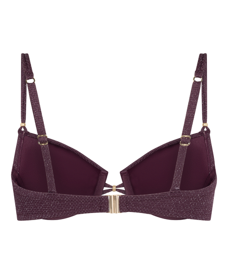 Panama Padded Underwired Bikini Top, Purple