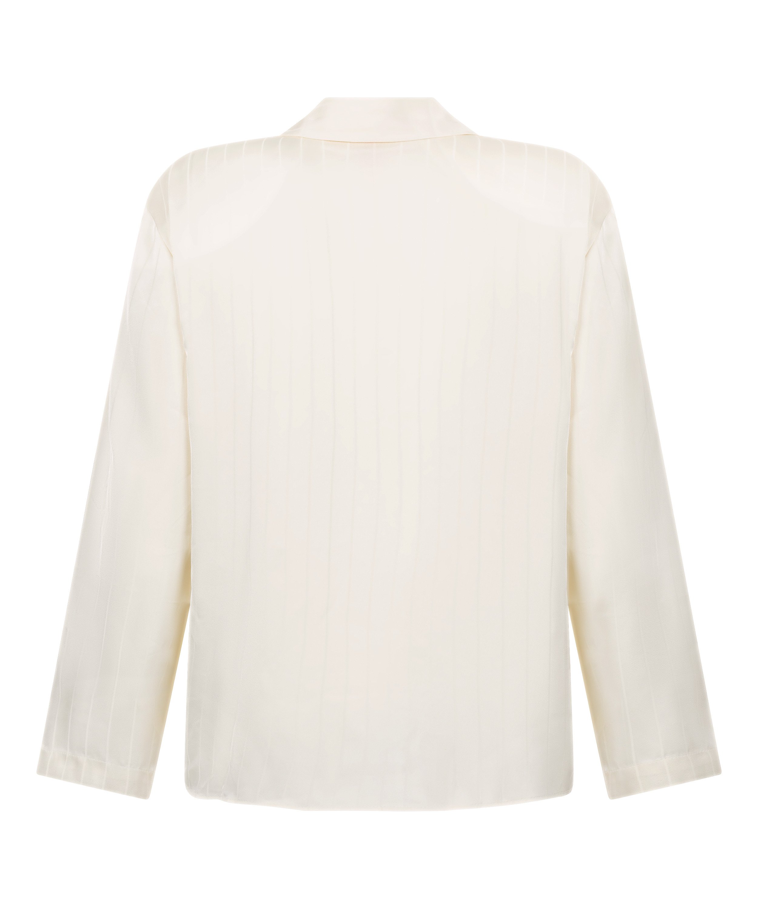 Satin Pinstripe Jacket, White, main