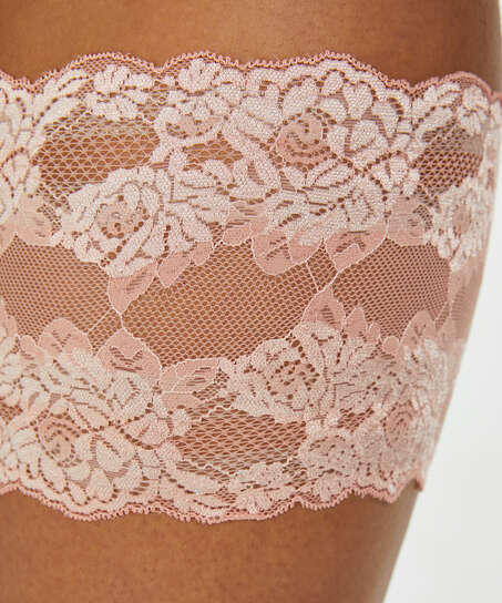 Lace thigh bands, Pink