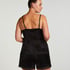 Velours Lace Cami Top, Black