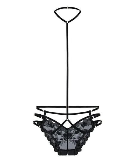 Open Crotch Brazilian Zara, Black