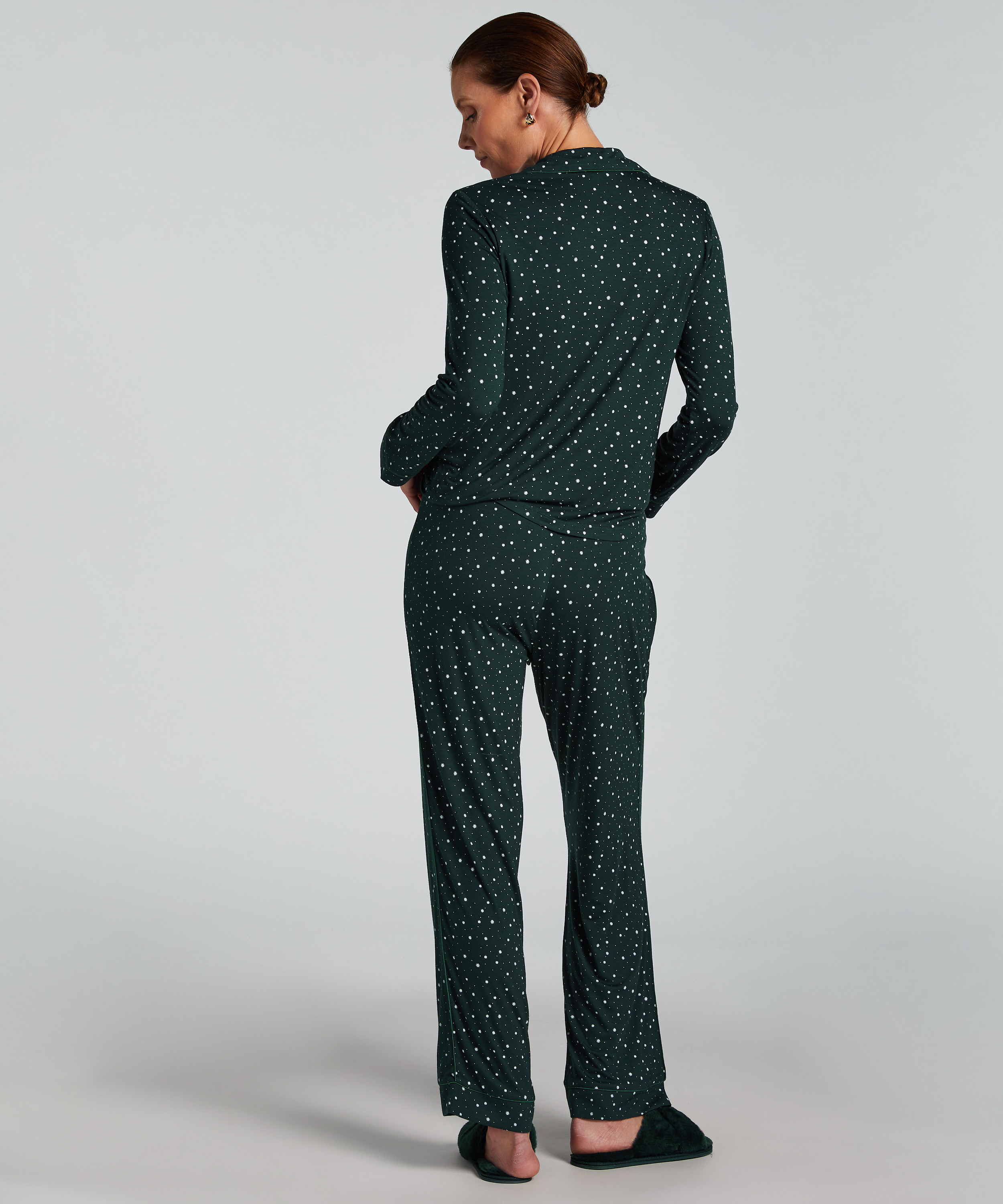 Jersey Pyjama Pants, Green, main