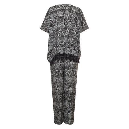 Kimono Macy lace print, Black