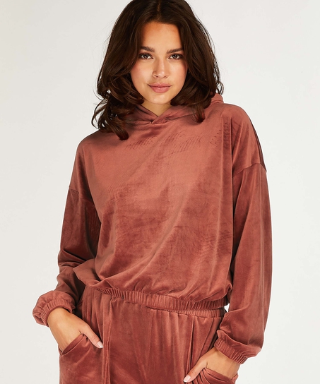 Velours top, Brown