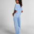 Top Velours Pocket, Blue