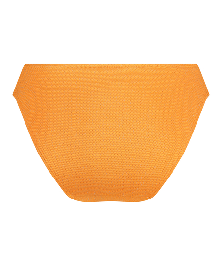 Scallop Lurex Bikini Bottoms, Orange