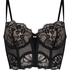 Prina Padded Underwired Longline Bra, Black