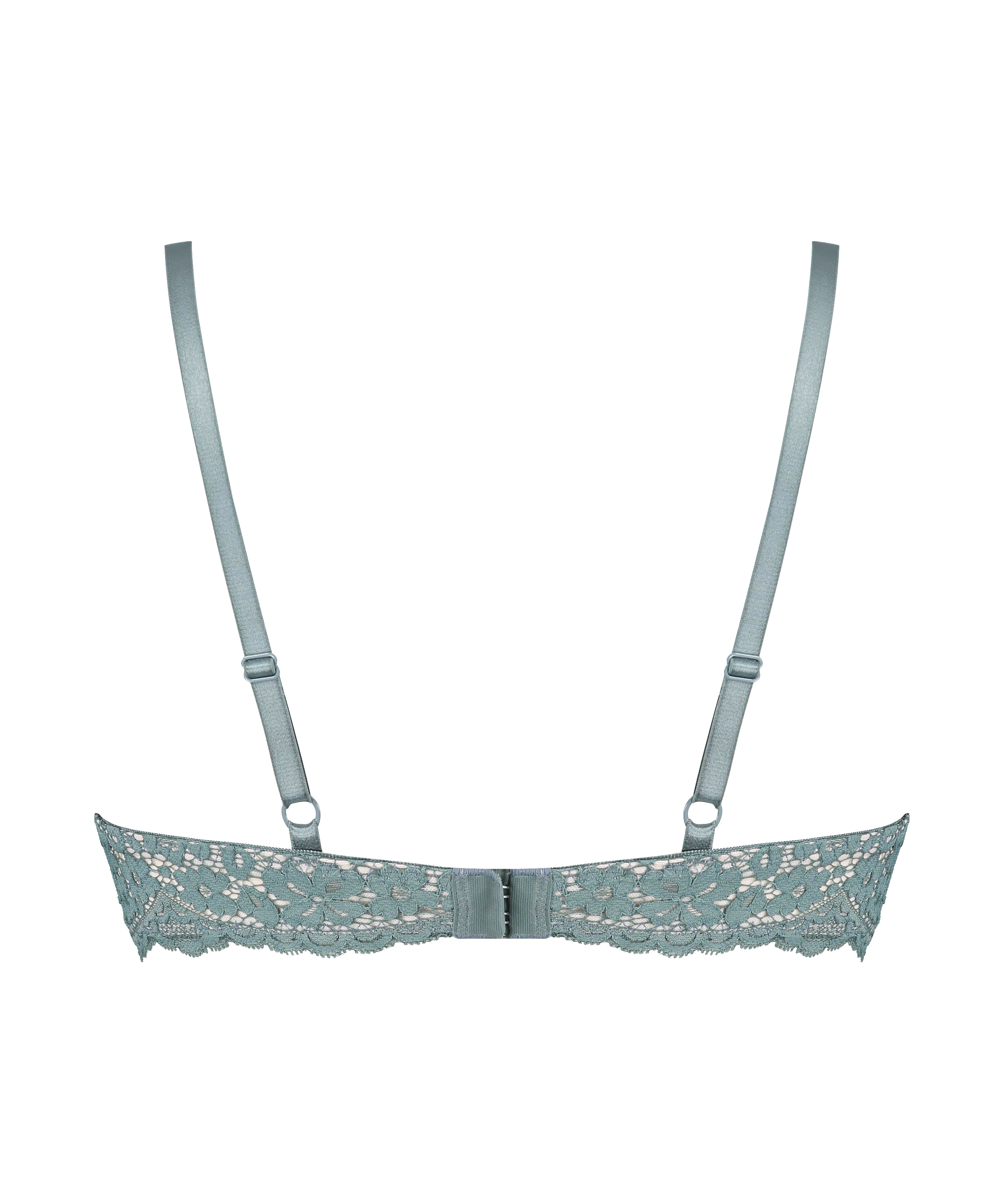 Rose padded push-up bra, Green, main