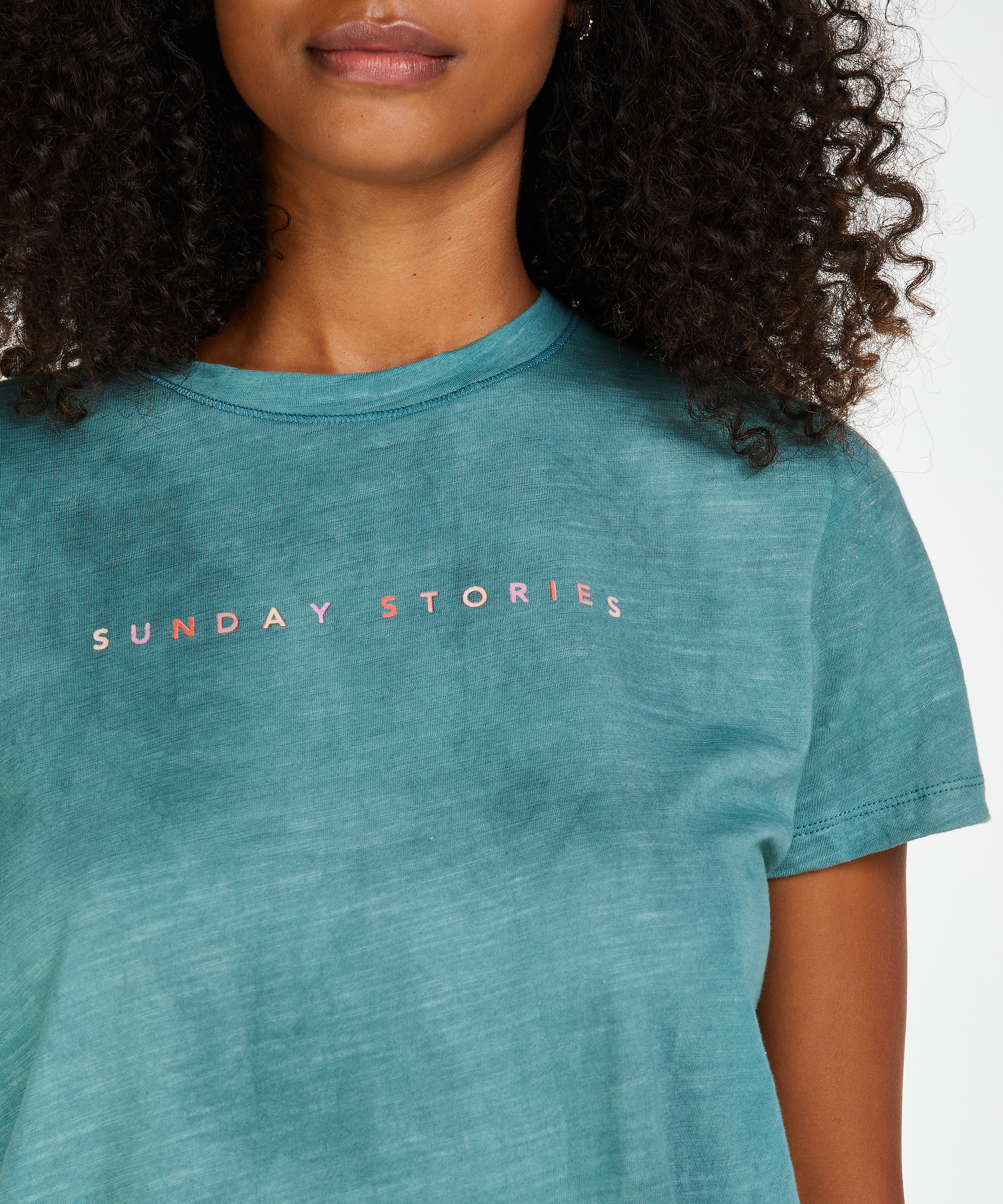 Short-Sleeved Pyjama Top, Green, main