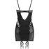 Mesh lace-up slip dress, Black