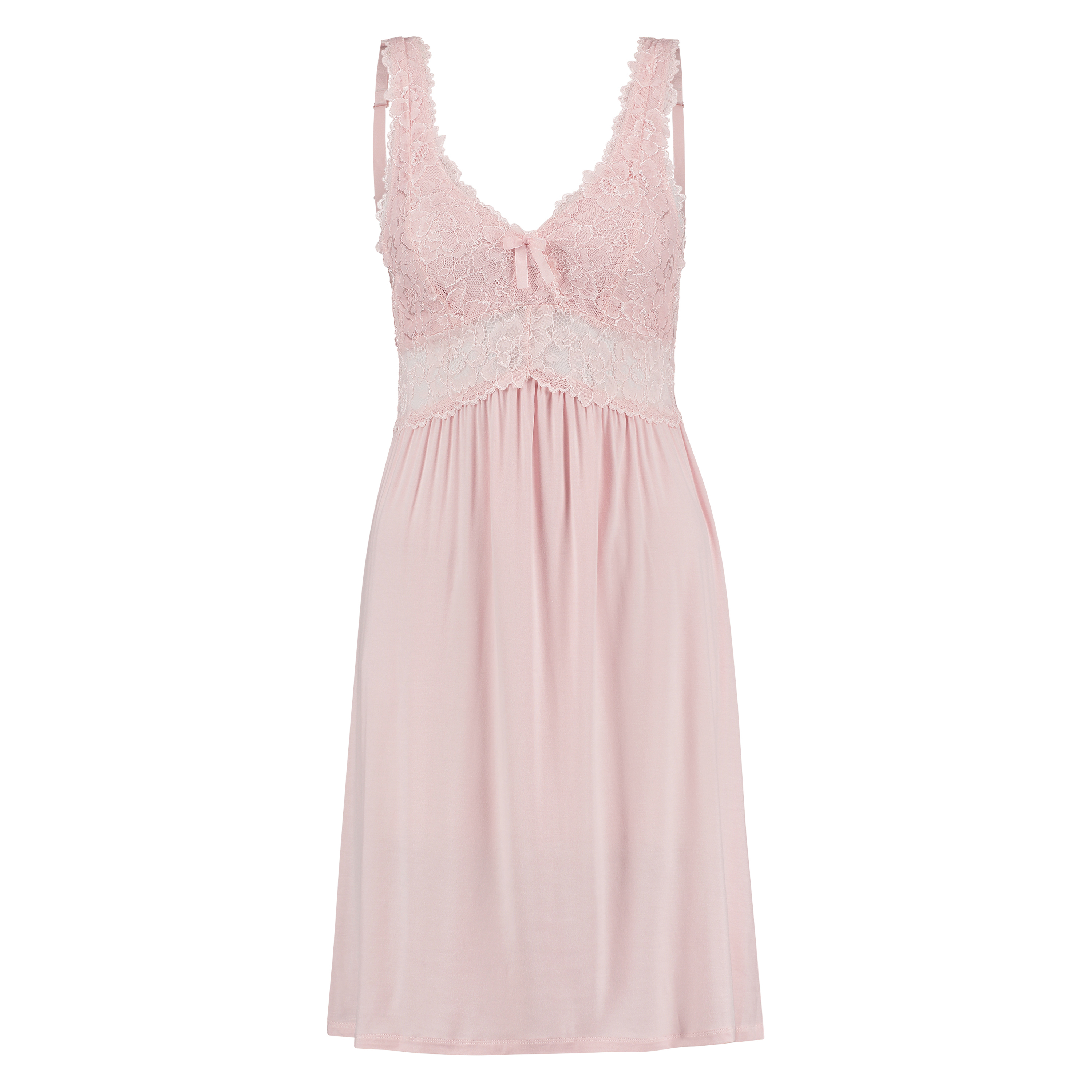 Modal Lace Slip Dress, Pink, main