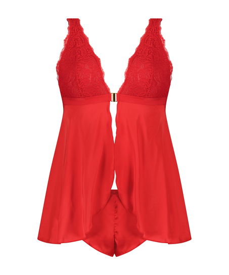 Mariah Satin Babydoll, Red