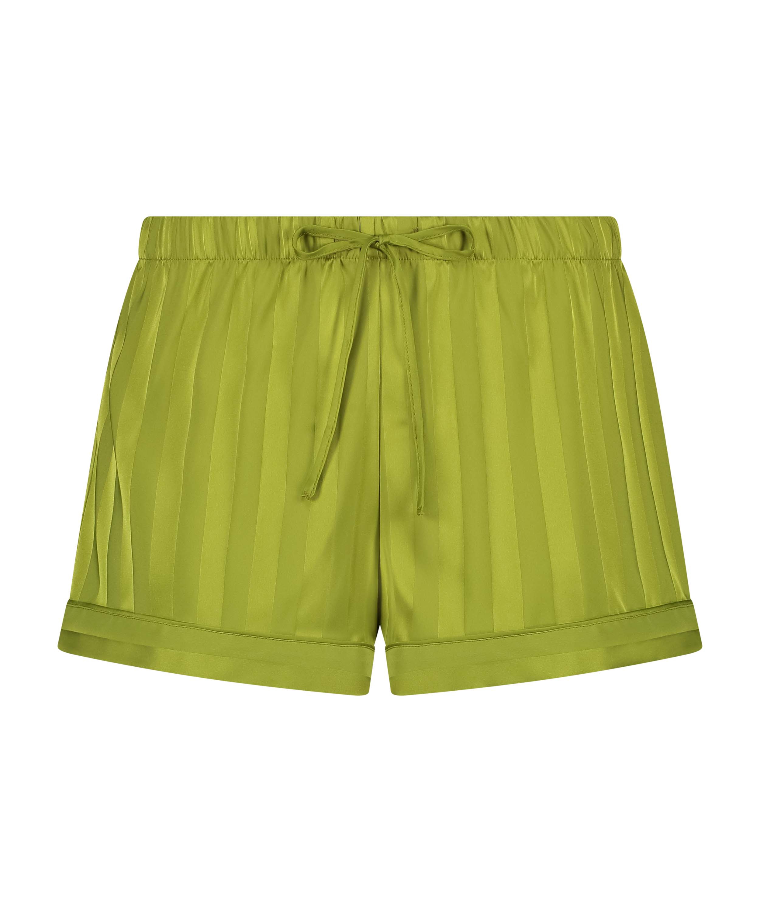 Satin pyjama shorts, Green, main