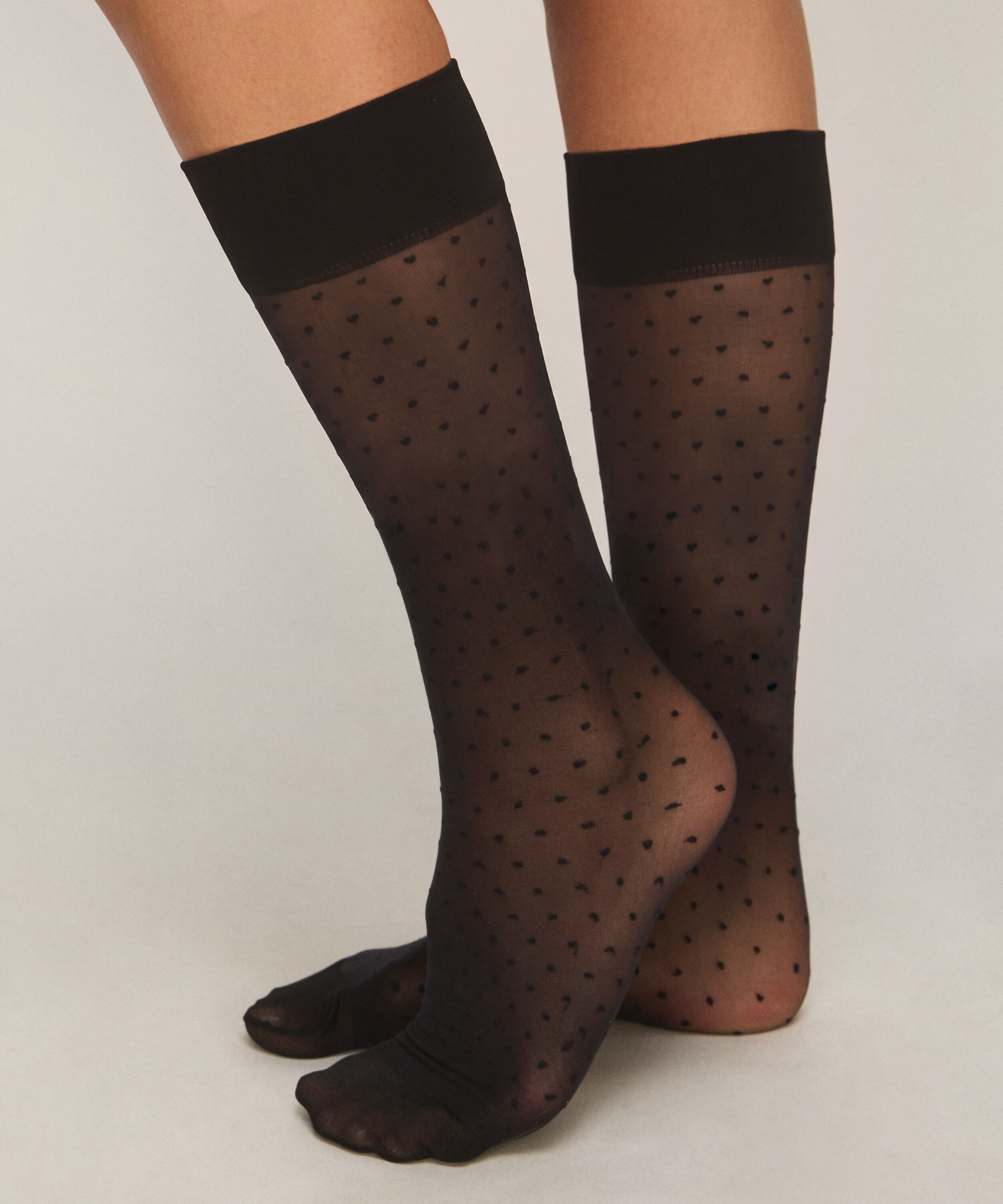 Sheer Socks Dots, Black