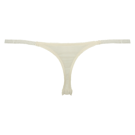 Thong Embroidered, White