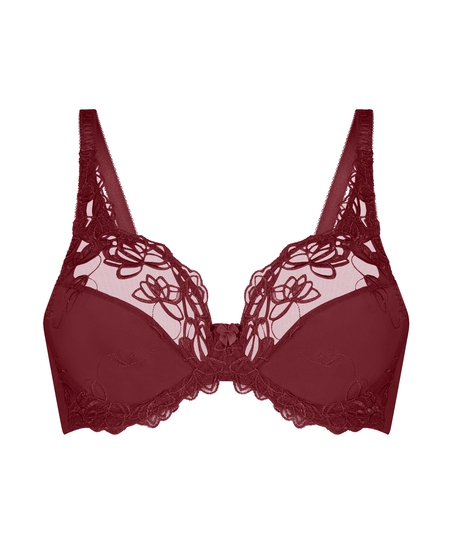 Diva Non-Padded Underwired Bra, Red