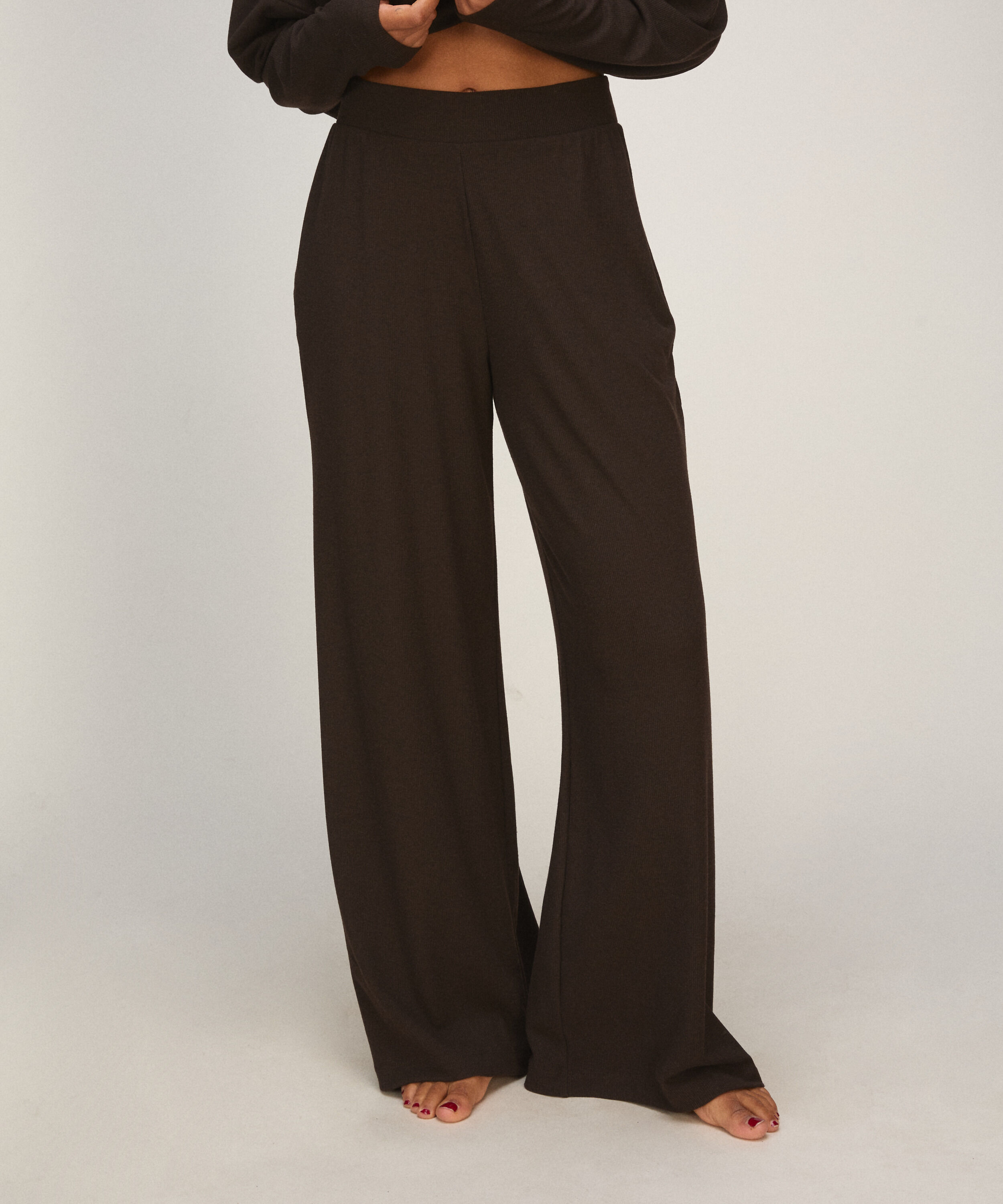 Pant Premium Rib Jersey, Brown