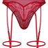 Isabelle High-Waisted Highleg Thong, Red