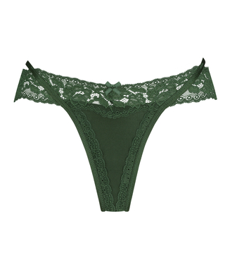 Elliena Extra Low V Thong, Green