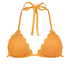 Scallop Lurex Triangle Bikini Top, Orange