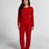 Cardigan Ribbed Jersey, Red