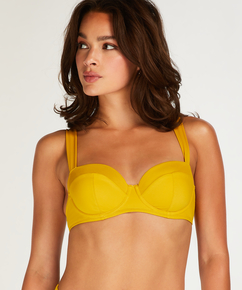 Caicos non-padded underwired bikini top, Yellow