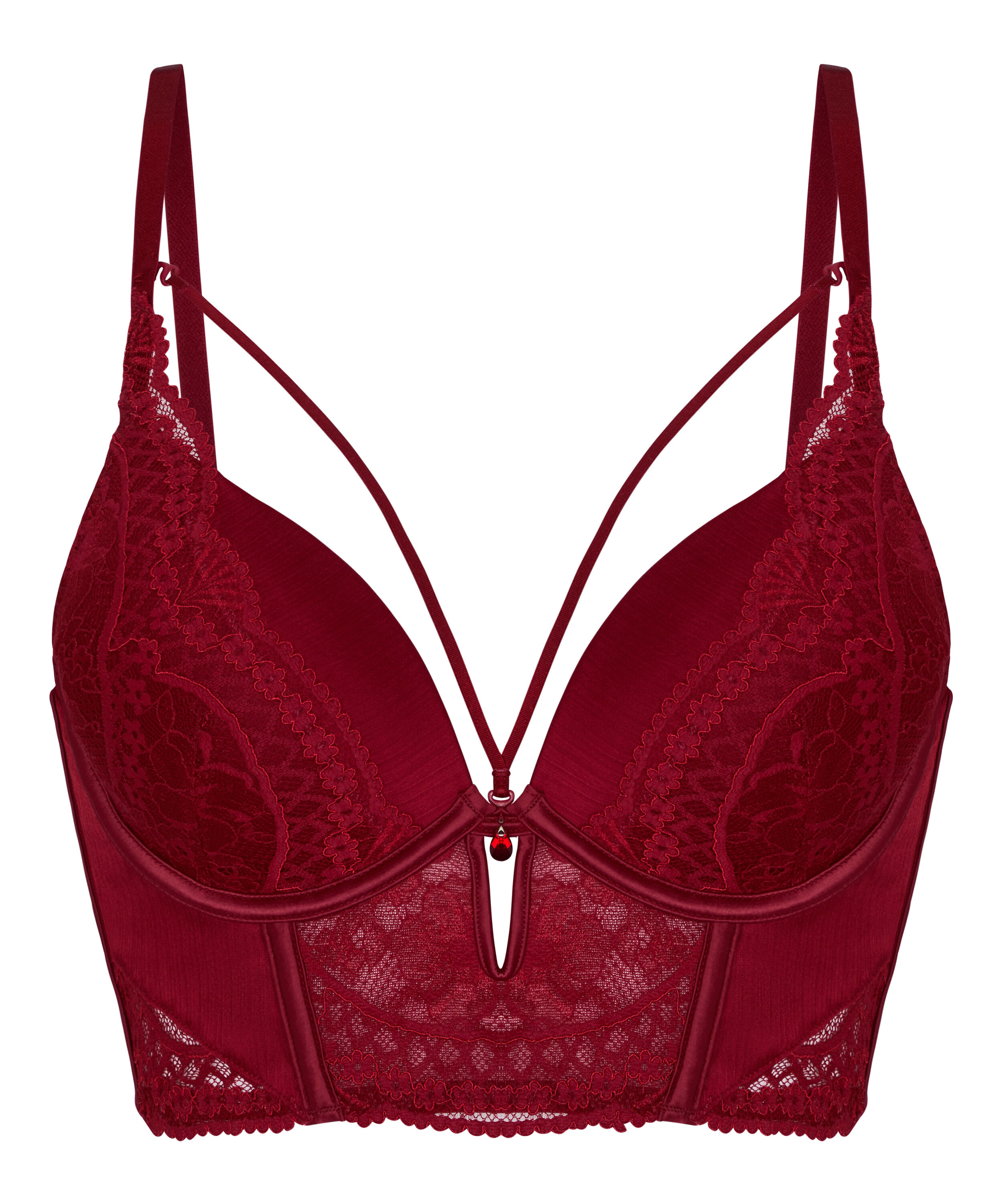 Push-Up Longline Bra Tosca, Red