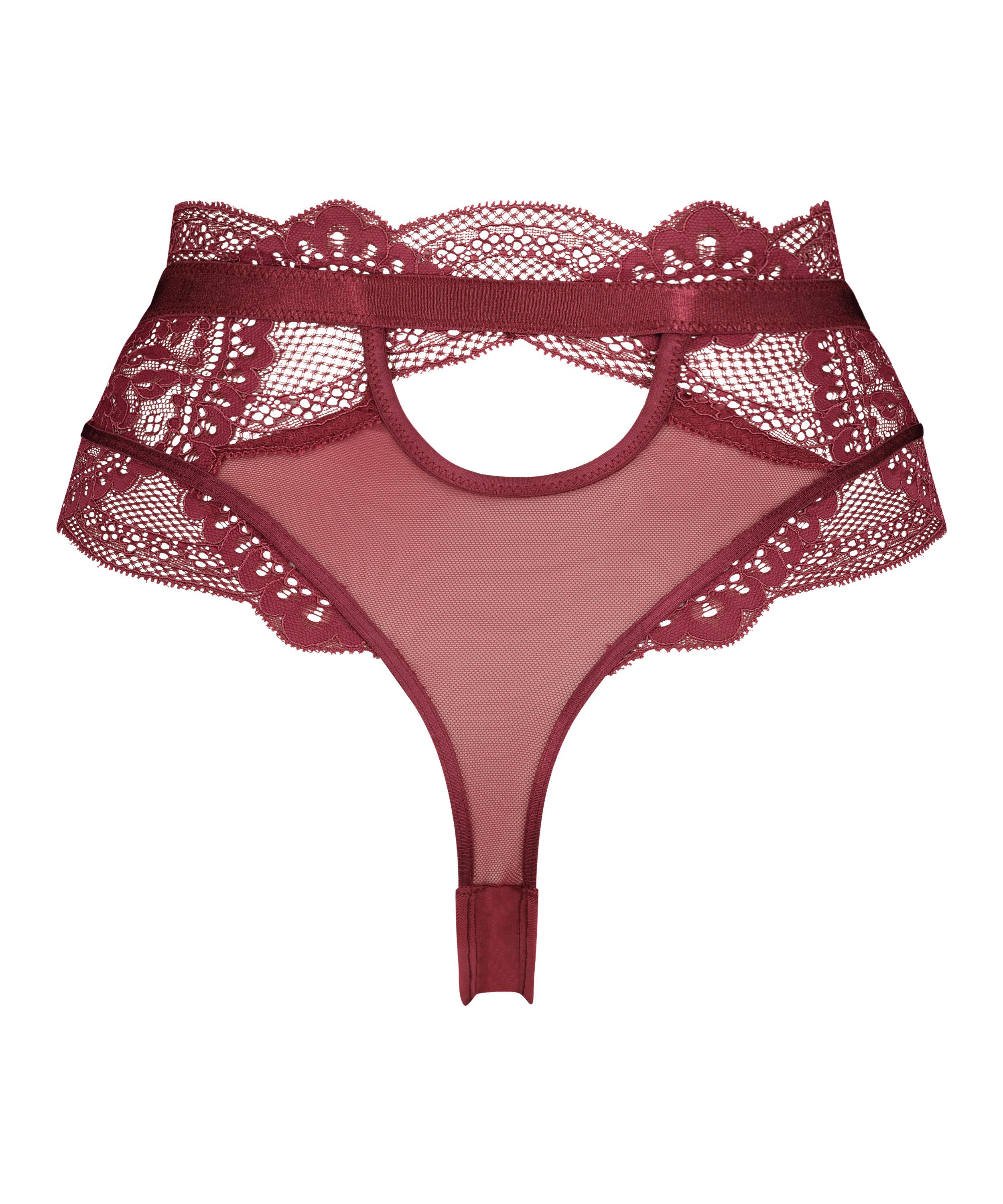 High Leg Thong Rebecca Mir, Red, main