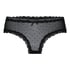 V-shaped Brazilian knickers mesh, Black
