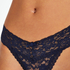 Floral Lace Thong, Blue