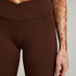 HKMX Crossed High Waisted Leggings, Brown