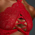 Eve Non-Padded Underwired Bra halter neck, Red