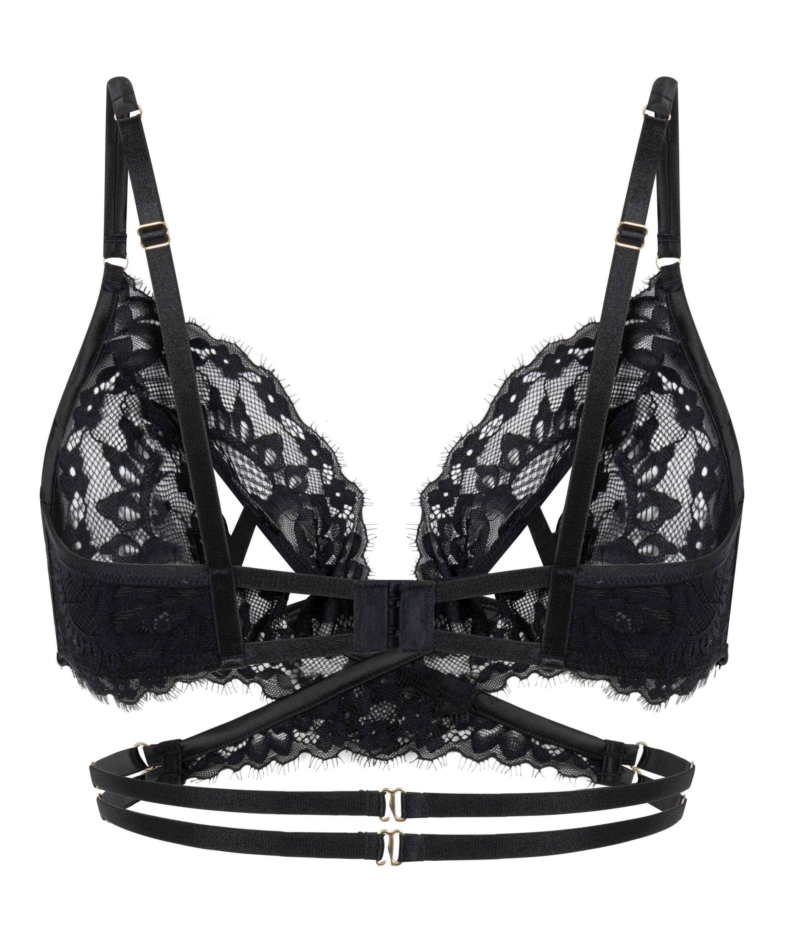 Anna Open Bralette, Black, main