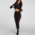 Tight Rib Knit Cashmere Blend, Black