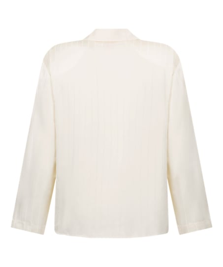 Satin Pinstripe Jacket, White