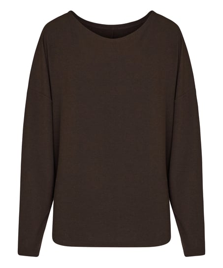 Top Long Sleeves Premium Rib Batwing, Brown