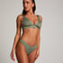 Scallop triangle bikini top, Green