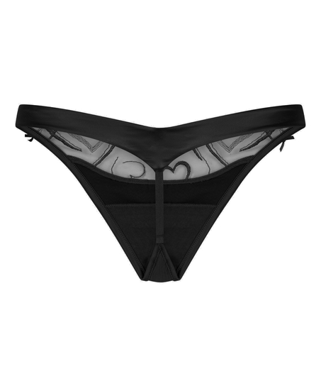 Olivia Highleg Thong, Black