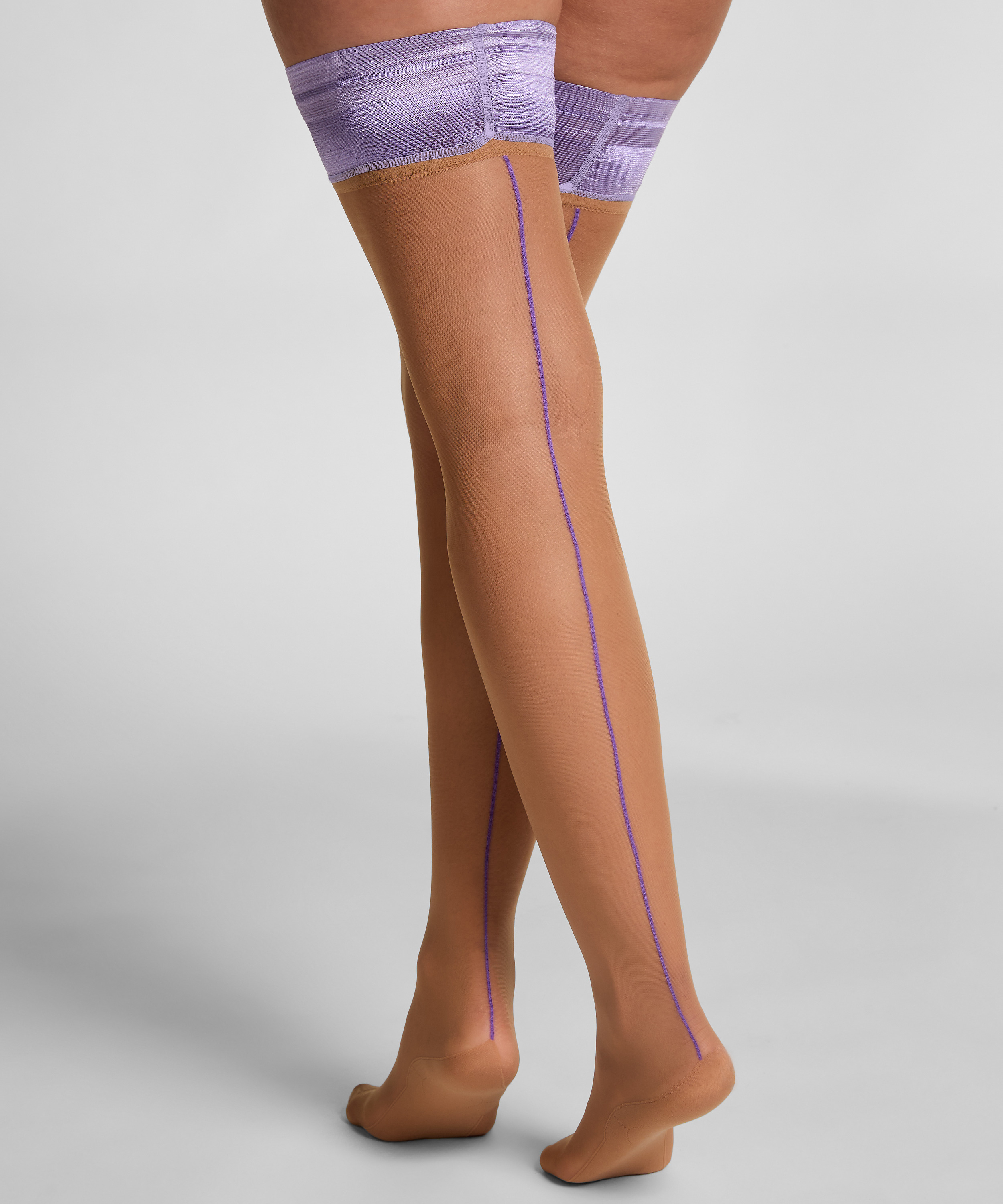 Stay Ups 15 Denier Backseam, Purple, main