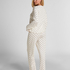 Pyjama Pant Loose Pointelle, White