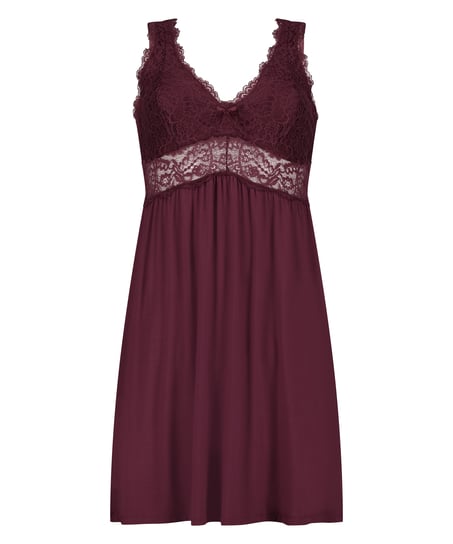 Nora Lace Slip Dress, Purple