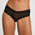 V-shaped Brazilian knickers mesh, Black
