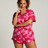 Satin Short-Sleeved Jacket, Pink