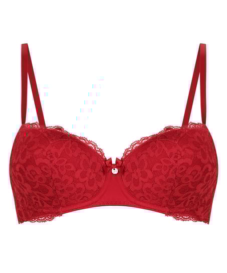 Marine Padded Underwired Bra, Red